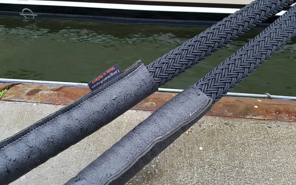 dubbel gevlochten landvasten met leer